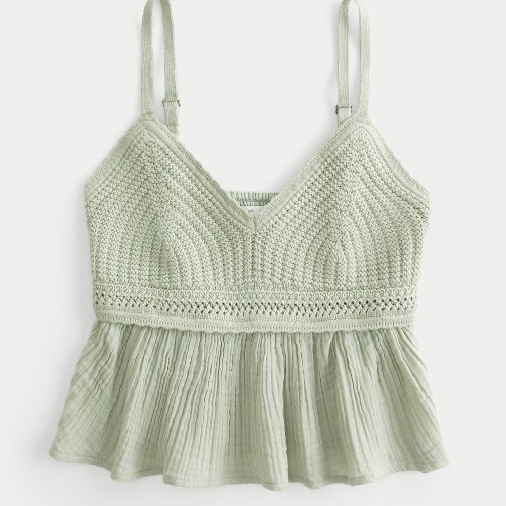 Hollister baby doll knit tank top